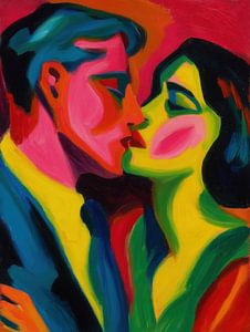 Die Verführung | Expressionistische Leinwandmalerei