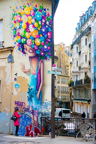 Street Art van Vinie bij Canal Saint-Martin