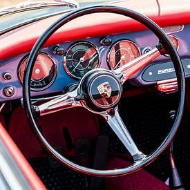 Rood en Blauw Dashboard Porsche 356 A 1600 Super van Fred Schuch