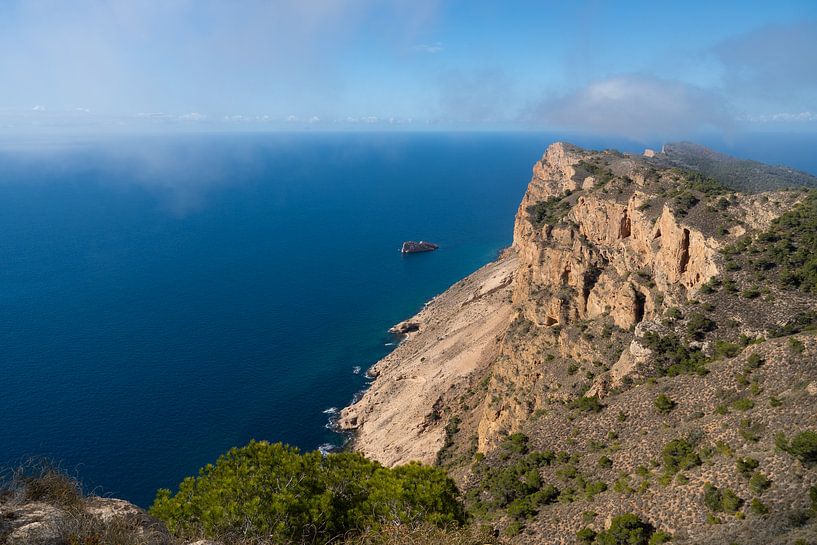 Light fog, cliffs and the blue Mediterranean Sea by Adriana Mueller