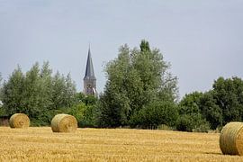 Straw bales at Vijlen in South Limburg by John Kreukniet