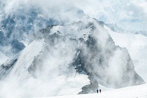 Alpinistes dans la Vallée Blanche sur John Faber