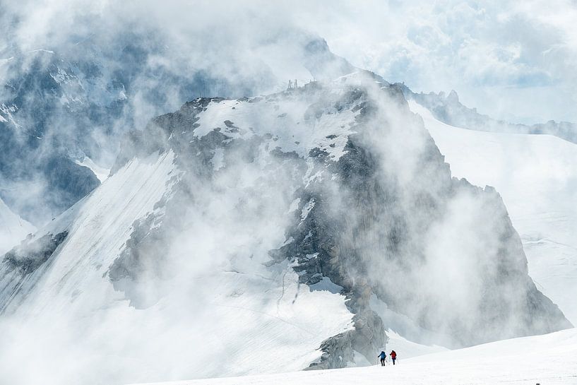 Alpinisten in de Vallee Blanche van John Faber
