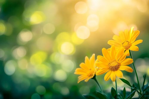 Stralende zonnebloemen