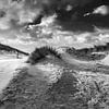 kustlijn strand en duin met veel wind van eric van der eijk