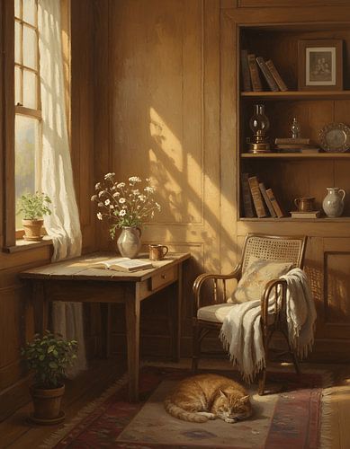 De zachte gloed van de Heritage Timber Room