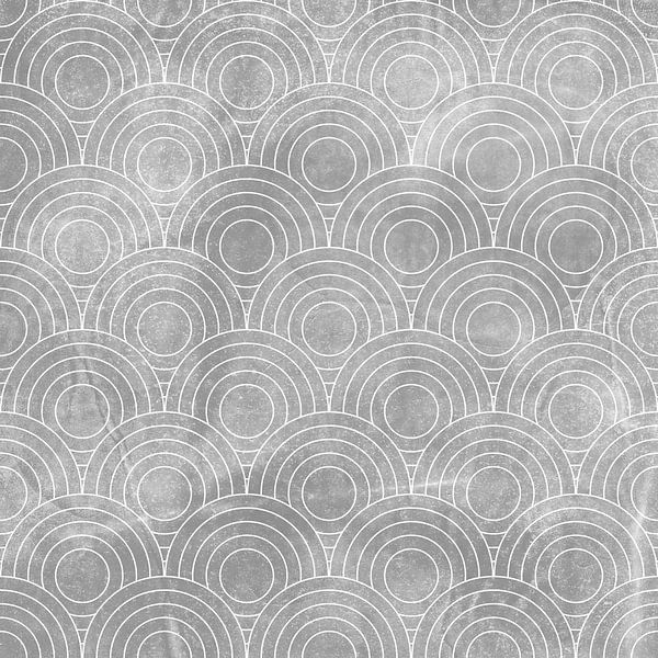Minimalist Japandi in light grey and white. Waves. by Dina Dankers