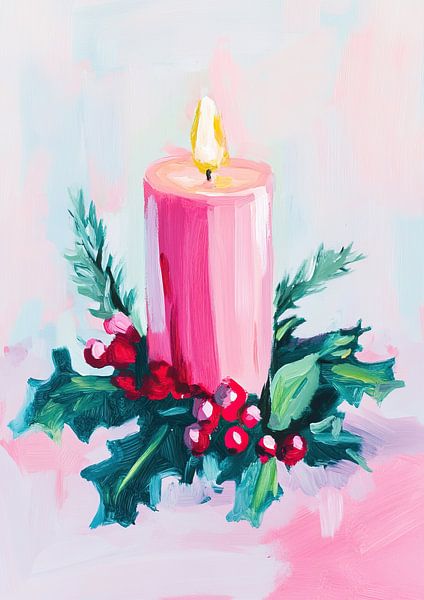 Kerze Weihnachten von Wunderbare Kunst