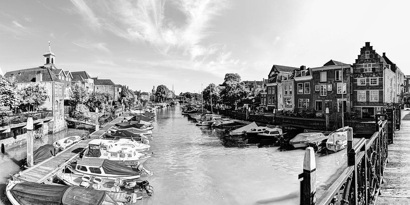 Hafen von Dordrecht Niederlande Schwarz und Weiß von Hendrik-Jan Kornelis
