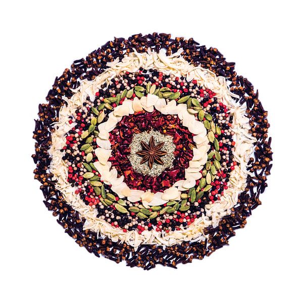 Mandala of Spices and Herbs par Ricardo Bouman Photographie