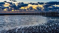 Strand Hollum met zonsondergang van Jan Hoekstra thumbnail