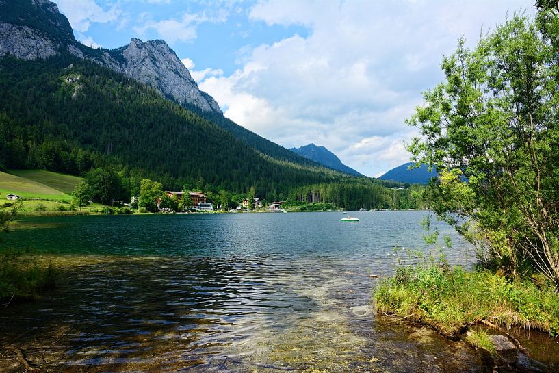 The Hintersee Lake at the Foot of the Reiter Alpe by Gisela Scheffbuch