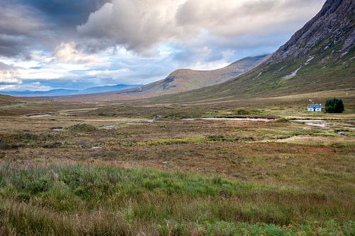 Schottland Glencoe weißes Cottage