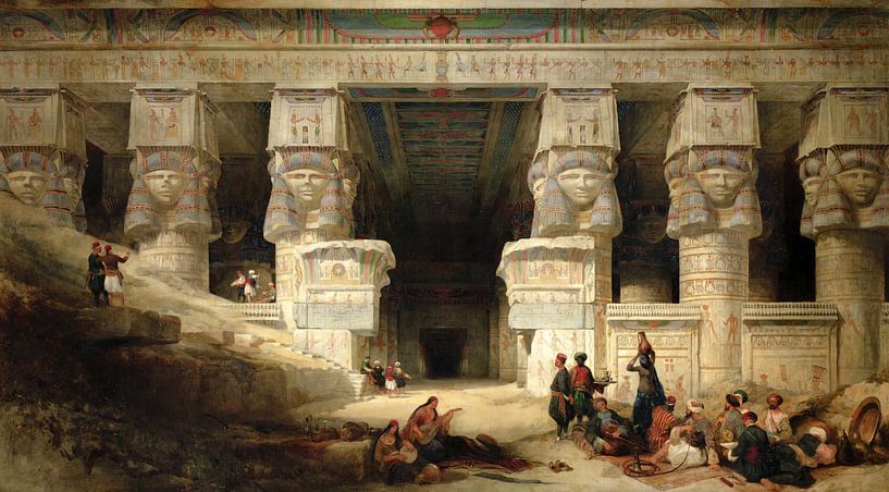 David Roberts,The temple of Dendera, Upper Egypt by finemasterpiece
