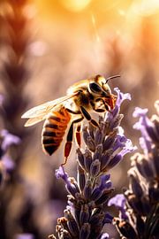 Close-up of a bee by Franziska Pfeiffer