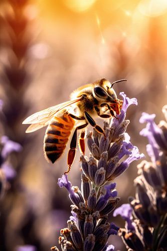 Gros plan sur une abeille