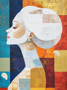 Geometrische Frau
