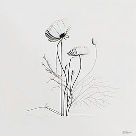 Simple line drawing on white background. by Gelissen Artworks