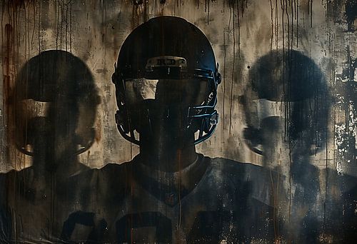 Sports portrait on the wall