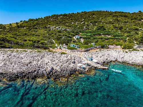 The fantastic colours of the Croatian coastline from above!