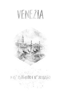 Koordinaten VENEDIG Canal Grande | Aquarell