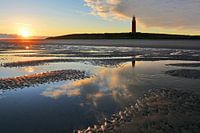 Sunrise lighthouse Texel