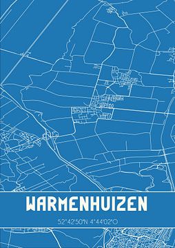 Plan d'ensemble | Carte | Warmenhuizen (Noord-Holland) sur Rezona