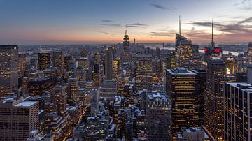New York City - Zonsondergang von Ivo de Bruijn