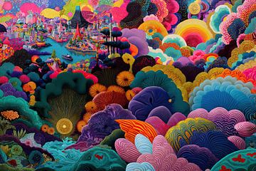Art abstrait japonais en 3D
