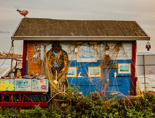 Fisherman’s Shack with Nets & Sea Prints – Coastal Photography