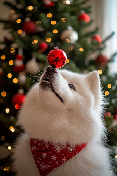 Christmas dog by Poster Art Shop