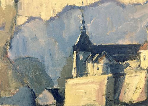 Neercanne in geel en blauw