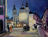 Prague bij nacht van Antonie van Gelder Beeldend kunstenaar thumbnail