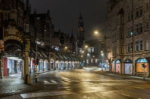 Ausgangssperre in Amsterdam - Raadhuisstraat mit Westerkerk von Renzo Gerritsen