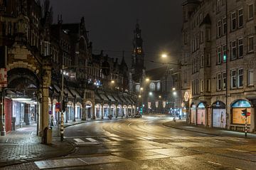 Ausgangssperre in Amsterdam - Raadhuisstraat mit Westerkerk von Renzo Gerritsen