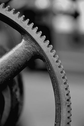 Tandwielen op een historische machine