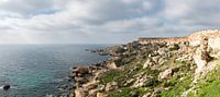 The rocks at the rough coast of the Mediterranean sea van Werner Lerooy thumbnail