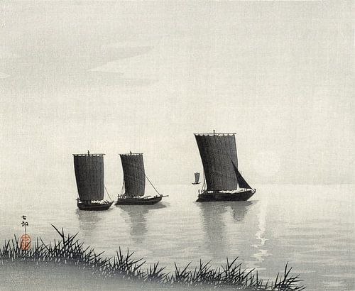Fishing boats, Ohara Koson (1900 - 1936)