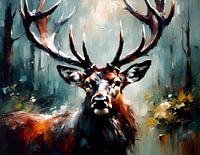 Wildlife in Watercolor - Stag