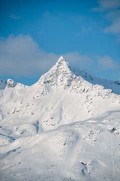 Wintergebergte bij Tromso, Noorwegen van Leo Schindzielorz