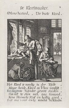 Jan Luyken, Kleermaker, 1694 van Atelier Liesjes