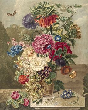 Bloemstuk, Anthonie van den Bos - ca. 1800
