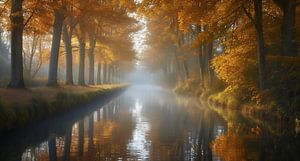 Uferbäume im Herbst
