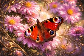 Dagpauwoog Art Nouveaux van Linda de Klein