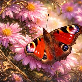 Tagespauwoog Art Nouveau von Linda de Klein