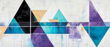 Harmonie colorée des formes Rêves géométriques dans l'espace sur Poster Art Shop