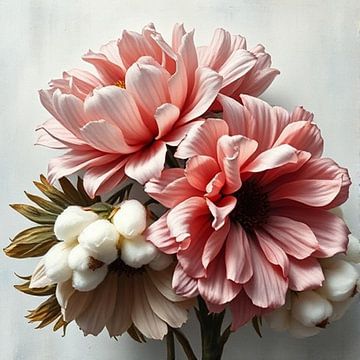 A colourful bouquet of peonies. by J.a Dijkstra