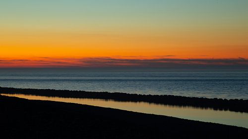 Zonsondergang bij Maasvlakte Rotterdam