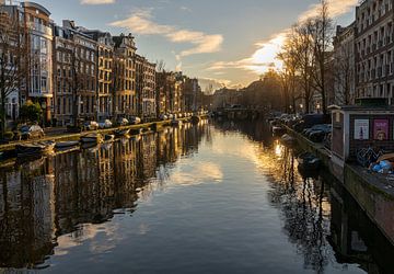 Amsterdam, zonsondergang van Frank Hendriks