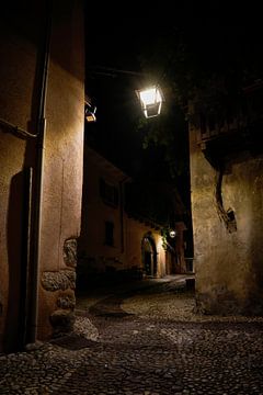 Romantic historic old alley, in the old town centre of Malcesine